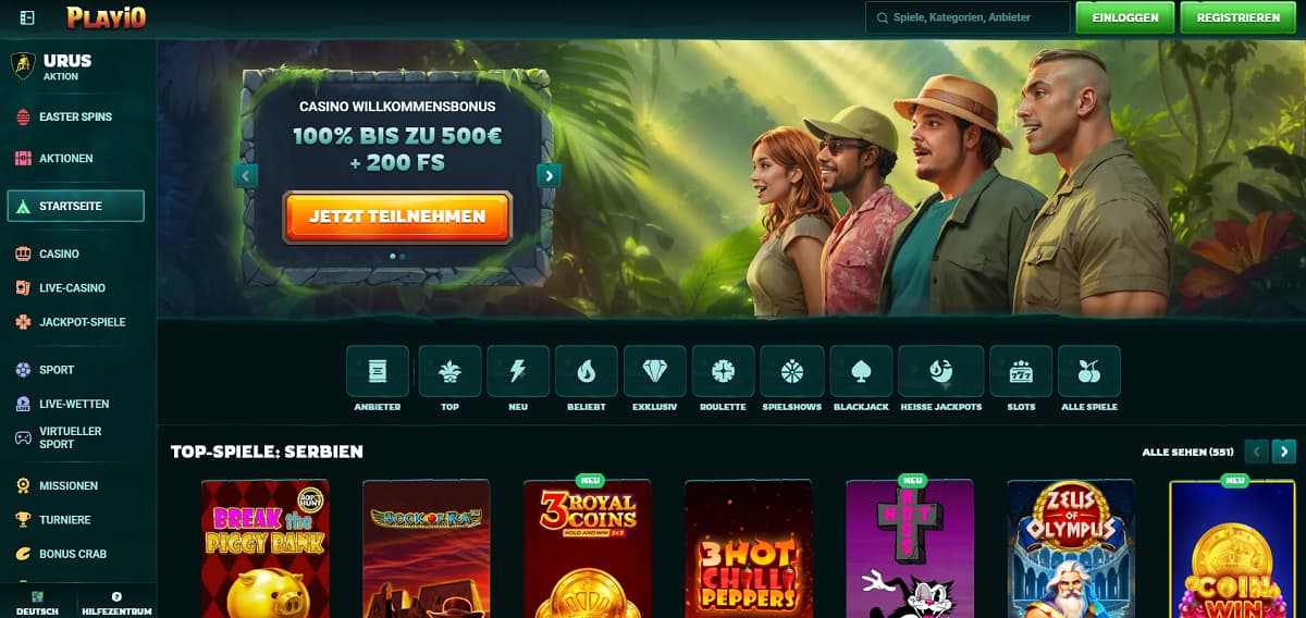 Playio überzeugt als modernes Online Casino durch volle Flexibilität dank eigener Mobile-App. Mit der innovativen Bonus-Crab-Mechanik und einem hürdenfreien Einstieg ab nur 10 Euro Mindesteinzahlung setzt der Anbieter auf hohe Nutzerfreundlichkeit.