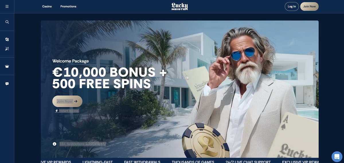 Wer nach maximalem Volumen sucht, findet in LuckyMeister ein Online Casino, das mit einem Bonus von bis zu 10.000 Euro die derzeit stärkste Echtgeld-Option im Vergleich darstellt und keine Wünsche offen lässt.